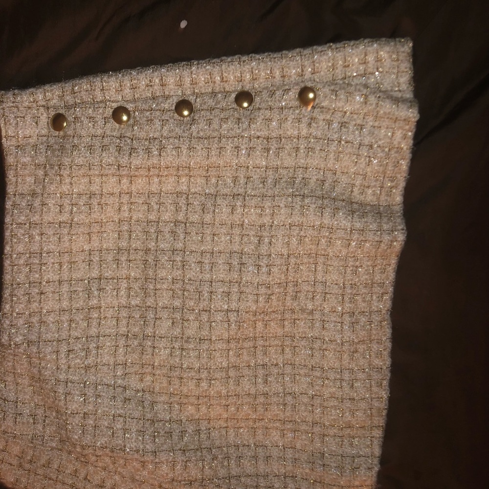 Gold and white dress skirt